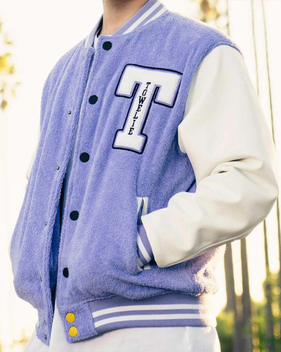 Towelie Purple and White Varsity Jacket