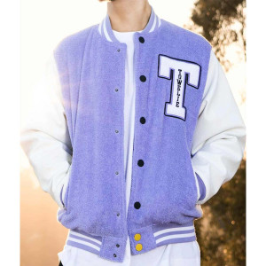 Towelie Purple and White Varsity Jacket