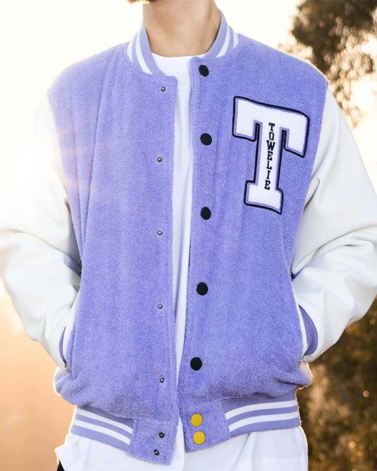 Towelie Purple and White Varsity Jacket