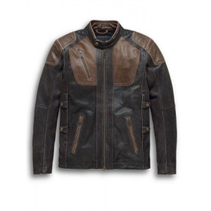 Triple Vent Moto Brown Leather Jacket