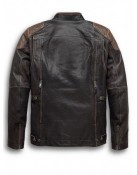 Triple Vent Moto Brown Leather Jacket