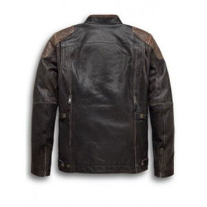 Triple Vent Moto Brown Leather Jacket