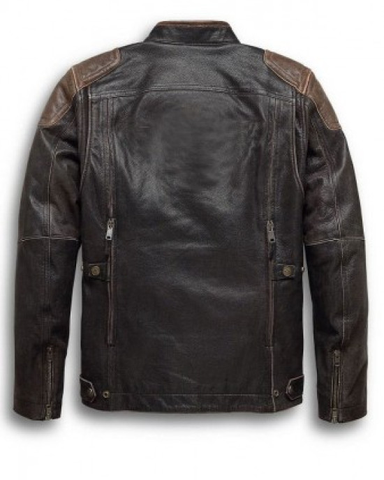 Triple Vent Moto Brown Leather Jacket Triple Vent Moto Brown Leather Jacket