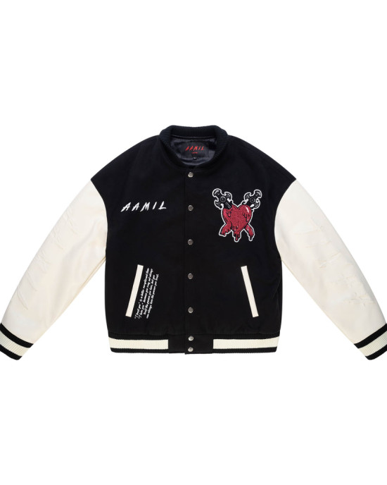Trust Over Love Black Varsity Jacket Trust Over Love Black Varsity Jacket