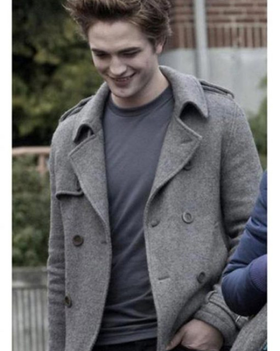 Twilight Edward Cullen Grey Wool Coat Twilight Edward Cullen Grey Wool Coat