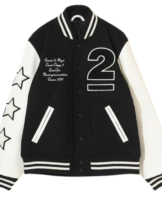 Undercover Last Orgy 2 Black and White Wool Varsity Jacket Undercover Last Orgy 2 Black and White Wool Varsity Jacket