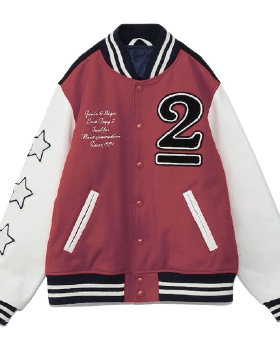 Undercover Last Orgy 2 Red Navy Wool Varsity Jacket Undercover Last Orgy 2 Red Navy Wool Varsity Jacket
