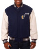 Utah Jazz Varsity Navy and White Jacket Utah Jazz Varsity Navy and White Jacket