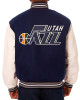 Utah Jazz Varsity Navy and White Jacket Utah Jazz Varsity Navy and White Jacket