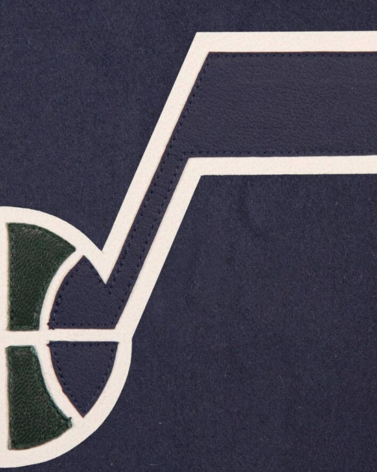 Utah Jazz Varsity Navy and White Jacket Utah Jazz Varsity Navy and White Jacket