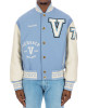 V Felted-Wool and Leather Varsity Jacket V Felted-Wool and Leather Varsity Jacket