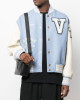 V Felted-Wool and Leather Varsity Jacket V Felted-Wool and Leather Varsity Jacket