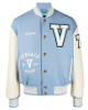 V Felted-Wool and Leather Varsity Jacket V Felted-Wool and Leather Varsity Jacket