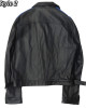 V Sample Striped Genuine Leather Jacket V Sample Striped Genuine Leather Jacket