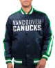 Vancouver Canucks O-Line Navy Varsity Satin Jacket Vancouver Canucks O-Line Navy Varsity Satin Jacket