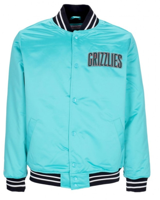 Vancouver Grizzlies Heavyweight Aqua Satin Jacket Vancouver Grizzlies Heavyweight Aqua Satin Jacket