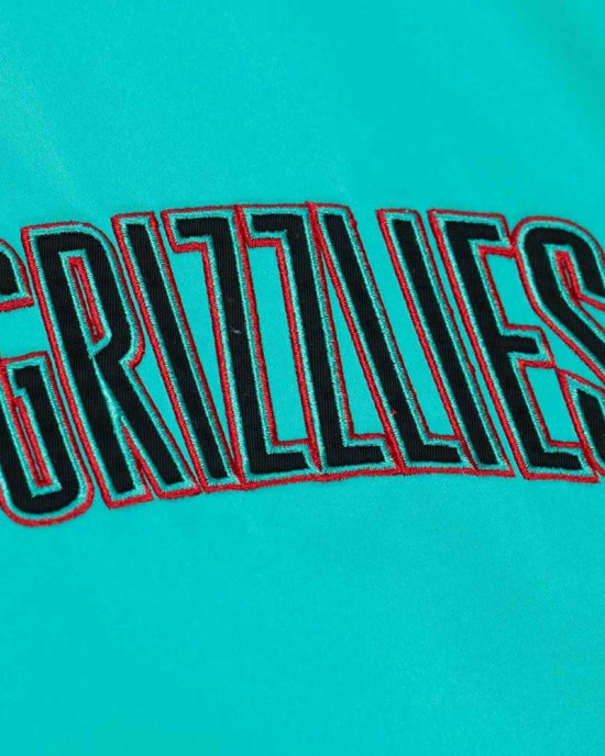 Vancouver Grizzlies Heavyweight Aqua Satin Jacket Vancouver Grizzlies Heavyweight Aqua Satin Jacket