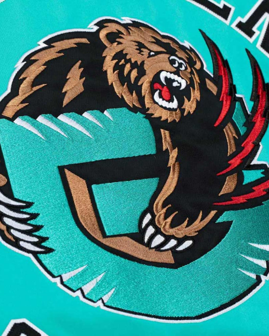 Vancouver Grizzlies Heavyweight Aqua Satin Jacket Vancouver Grizzlies Heavyweight Aqua Satin Jacket