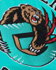 Vancouver Grizzlies Heavyweight Aqua Satin Jacket Vancouver Grizzlies Heavyweight Aqua Satin Jacket