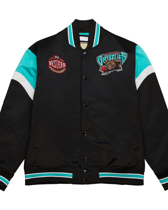 Vancouver Grizzlies Western Black Varsity Jacket Vancouver Grizzlies Western Black Varsity Jacket