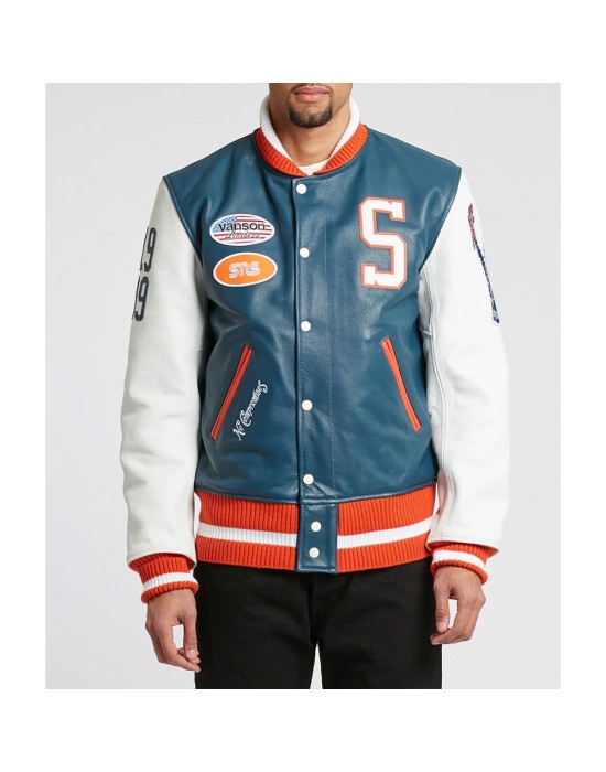 Vanson SNS New York City Varsity Leather Jacket