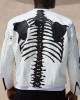 Vanson Skeleton White Real Leather Jacket