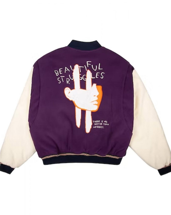 Varsity Beautiful Struggles College Purple Jacket