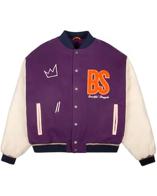 Varsity Beautiful Struggles College Purple Jacket