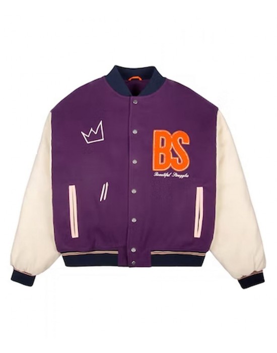 Varsity Beautiful Struggles College Purple Jacket