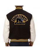 Varsity Boston Bruins Black and Yellow Wool Jacket