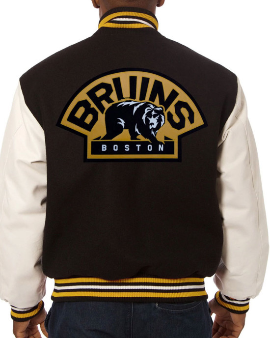 Varsity Boston Bruins Black and Yellow Wool Jacket Varsity Boston Bruins Black and Yellow Wool Jacket
