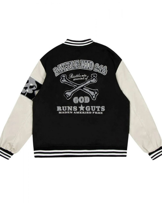 Varsity Buns Guts Battle Bid Heart Skull Wool Jacket Varsity Buns Guts Battle Bid Heart Skull Wool Jacket