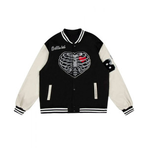Varsity Buns Guts Battle Bid Heart Skull Wool Jacket