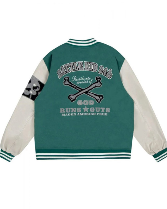 Varsity Buns Guts Battle Bid Heart Skull Wool Jacket Varsity Buns Guts Battle Bid Heart Skull Wool Jacket