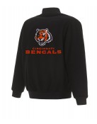 Varsity Cincinnati Bengals Black Wool Jacket