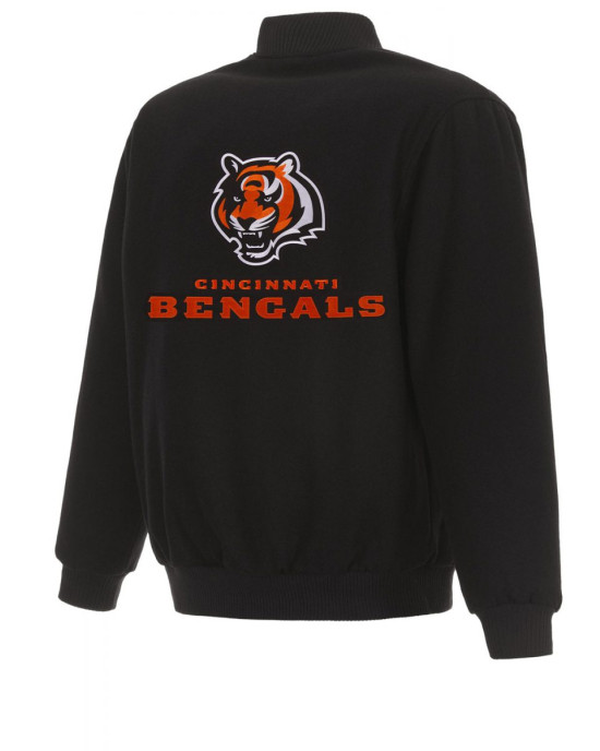 Varsity Cincinnati Bengals Black Wool Jacket Varsity Cincinnati Bengals Black Wool Jacket