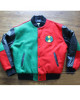 Varsity Cross Color Red and Green Jacket Varsity Cross Color Red and Green Jacket