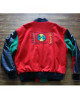 Varsity Cross Color Red and Green Jacket Varsity Cross Color Red and Green Jacket