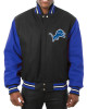 Varsity Detroit Lions Royal Blue and Black Wool Jacket Varsity Detroit Lions Royal Blue and Black Wool Jacket