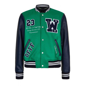 Varsity Eagle Logo W23 Green and Blue Jacket