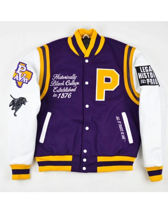 Varsity HBCU Prairie View A&m University Motto 2.0 Purple Jacket