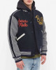 Varsity Human Made Duck Navy Blue and Grey Wool Jacket Varsity Human Made Duck Navy Blue and Grey Wool Jacket