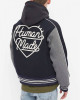 Varsity Human Made Duck Navy Blue and Grey Wool Jacket Varsity Human Made Duck Navy Blue and Grey Wool Jacket