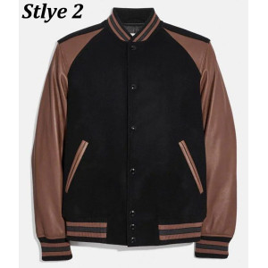 Varsity Icon Leather & Wool Jacket