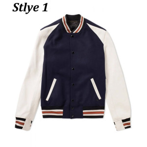 Varsity Icon Leather & Wool Jacket
