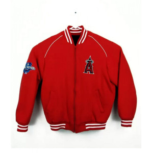 Varsity LA Angels World Series Red Wool Jacket