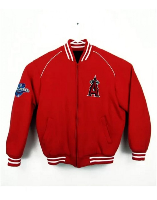 Varsity LA Angels World Series Red Wool Jacket