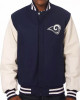 Varsity LA Rams White and Blue Jacket Varsity LA Rams White and Blue Jacket