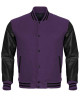 Varsity Letterman Black and Purple Jacket Varsity Letterman Black and Purple Jacket
