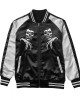 Varsity Misfits Black and Gray Satin Jacket Varsity Misfits Black and Gray Satin Jacket